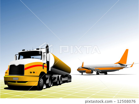 Airport scene . Vector illustration for designers 12508076