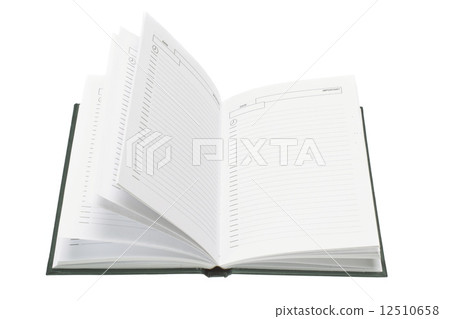 open white notebook isolated open white notebook isolated 12510658