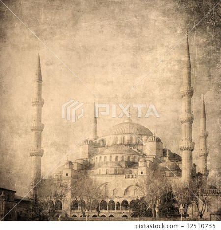 Vintage image of Blue Mosque, Istambul 12510735