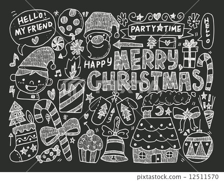 Doodle Christmas background 12511570