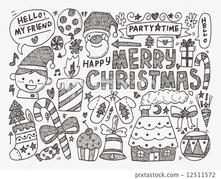 Doodle Christmas background 12511572
