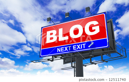 Blog Inscription on Red Billboard. Blog Inscription on Red Billboard. 12511740