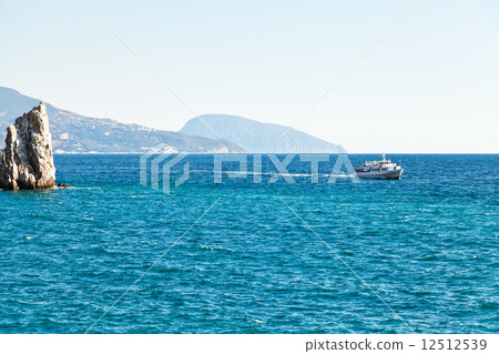view of Parus (Sail) rock, Ayu-dag, Crimea 12512539