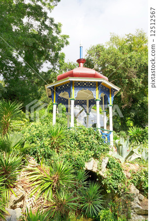 pavilion in green Nikitsky Botanical Garden 12512567