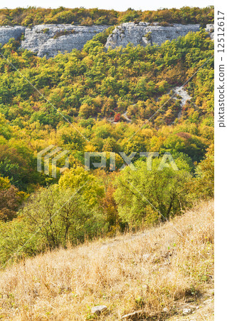 view of gorge mariam-dere in Crimean mountains view of gorge mariam-dere in Crimean mountains 12512617