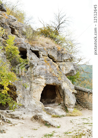 mountain Caves of ancient town chufut kale 12512645
