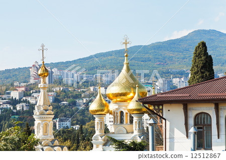 Alexander Nevski Cathedral and Yalta city skyline 12512867
