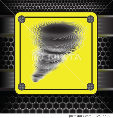 Hurricane warning sign Hurricane warning sign 12513309