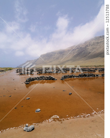 Famara Cliffs and Salinas del Rio on Lanzarote 12513788