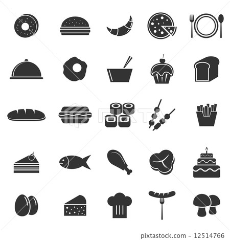 Food icons on white background Food icons on white background 12514766
