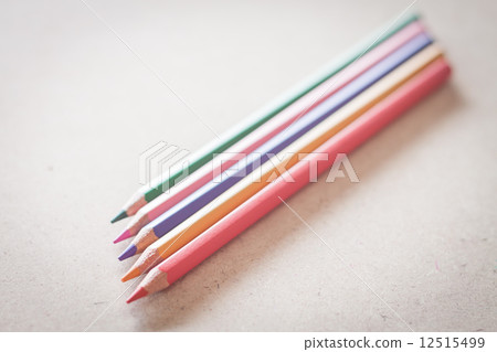 Closeup colorful pencils on wooden background Closeup colorful pencils on wooden background 12515499