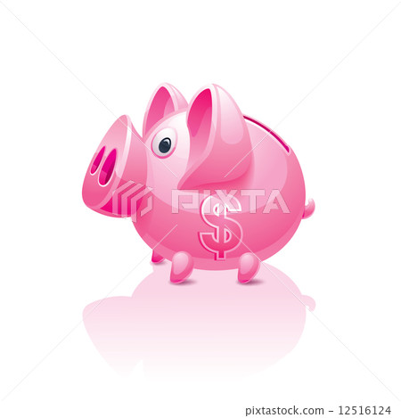 piggy bank with a dollar sign piggy bank with a dollar sign 12516124