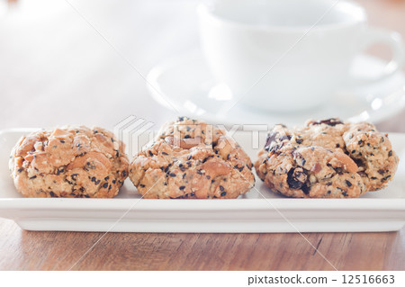 Healthy cookies with coffee cup Healthy cookies with coffee cup 12516663