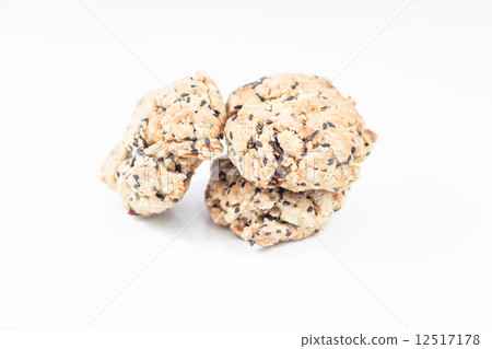 Mixed nut cookies isolated on white background 12517178