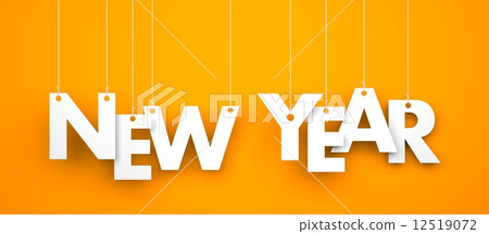 New year text on the strings New year text on the strings 12519072