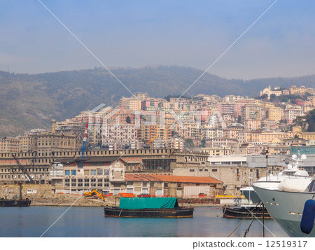 View of Genoa Italy from the sea 12519317