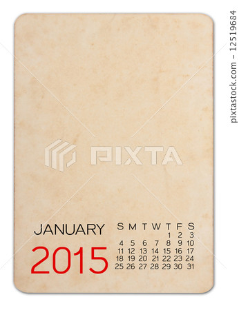 Calendar 2015 on the Empty old photo 12519684