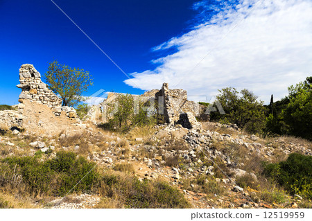Old disintegrate stone cottage Old disintegrate stone cottage 12519959