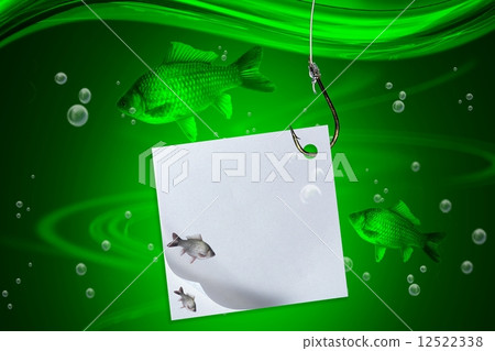 Fishing in deep blue water lake 12522338