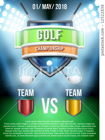 Background for posters golf field game announcement. Vector Background for posters golf field game announcement. Vector 12522838
