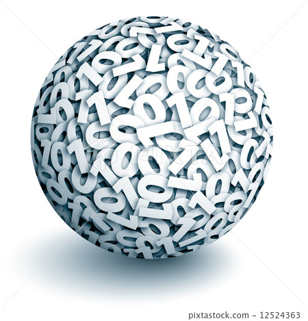 Vector sphere of binary code - Stock Illustration [12524363] - PIXTA
