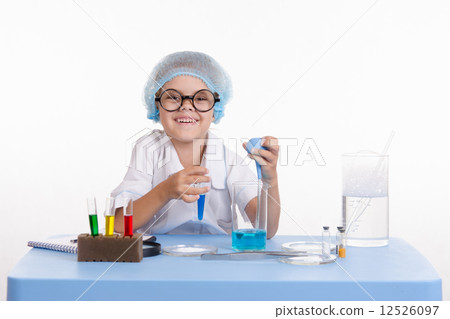 Girl in a laboratory technician 12526097