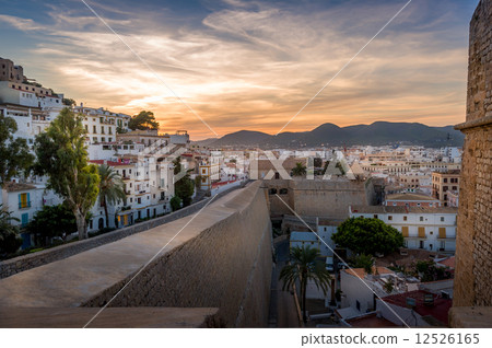 Dalt Vila fortress at sunset 12526165