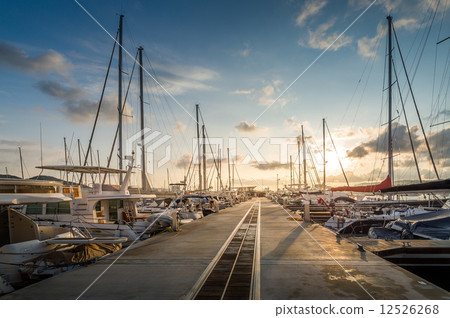 Yacht marina sunrise Yacht marina sunrise 12526268