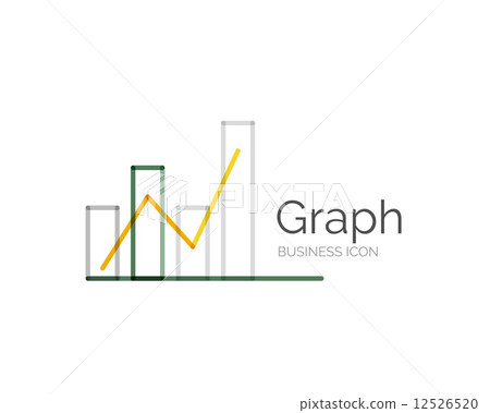 Line minimal design logo graph - Stock Illustration [12526520] - PIXTA
