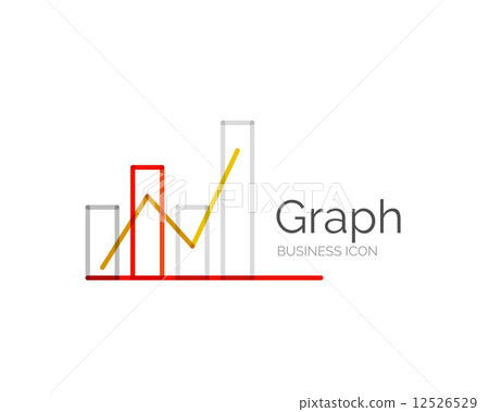 Line minimal design logo graph 12526529