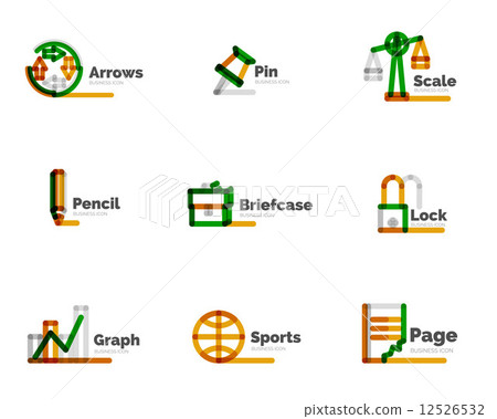 Line minimal design logo collection 12526532