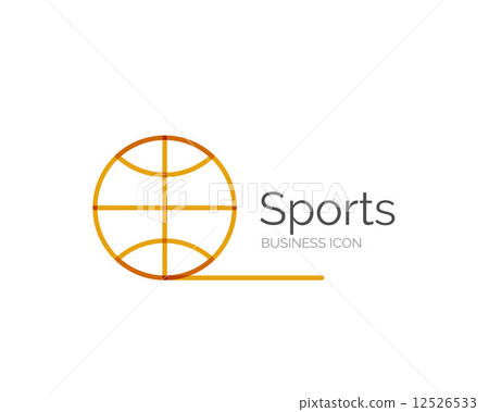 Line minimal design logo ball sports Line minimal design logo ball sports 12526533