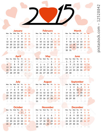 2015 year vector calendar 2015 year vector calendar 12528842
