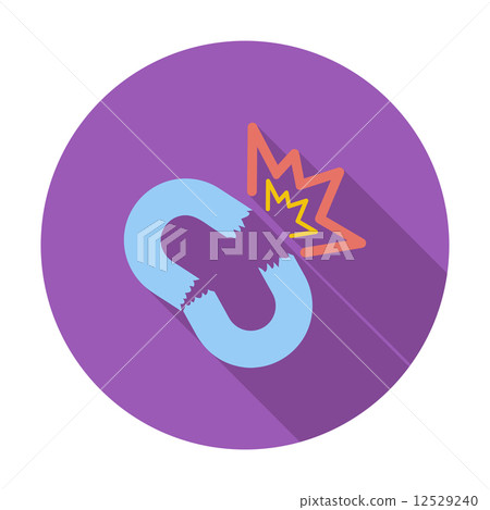 Broken connection flat single icon Broken connection flat single icon 12529240