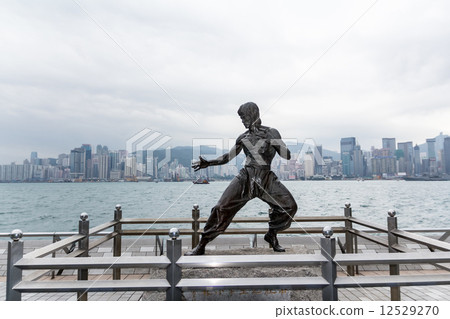 The streets of Hong Kong and Bruce Lee 12529270