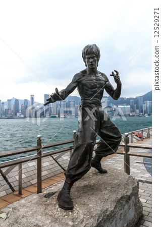 The streets of Hong Kong and Bruce Lee 12529271