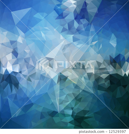 Blue abstract background, triangle design vector illustration 12529397