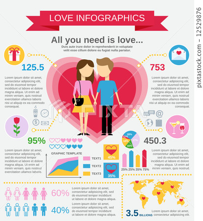 Love infographic set 12529876