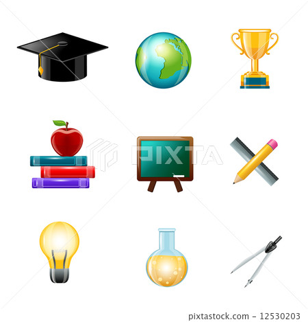 Education icon realistic Education icon realistic 12530203
