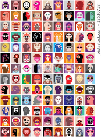 People faces collage 12530718