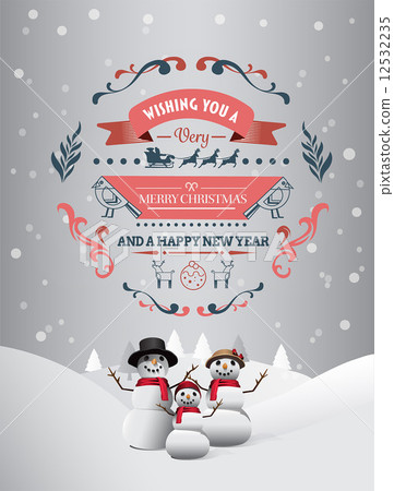 Merry christmas and happy new year vector Merry christmas and happy new year vector 12532235