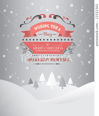 Merry christmas and happy new year vector Merry christmas and happy new year vector 12532302