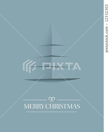 Minimal merry christmas vector in blue Minimal merry christmas vector in blue 12532303
