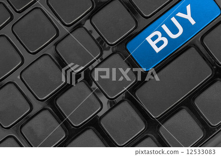 keyboard close up,top view, buy shopping online concept word 12533083