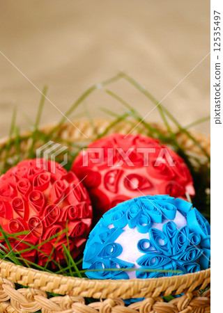 Easter eggs in the basket 12535497