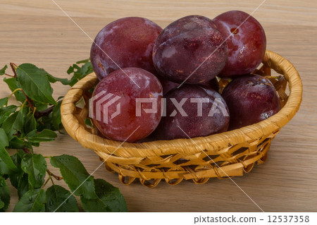 Fresh plums 12537358