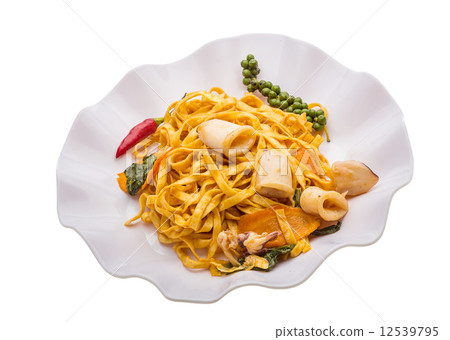 Fried noodles with calamari Fried noodles with calamari 12539795