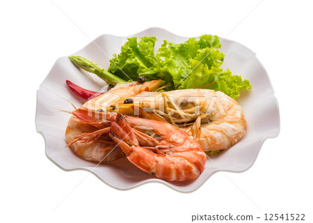 Boiled king prawns Boiled king prawns 12541522