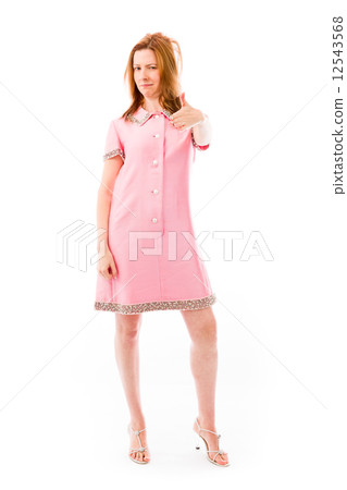 model isolated on plain background greetings hand shake model isolated on plain background greetings hand shake 12543568