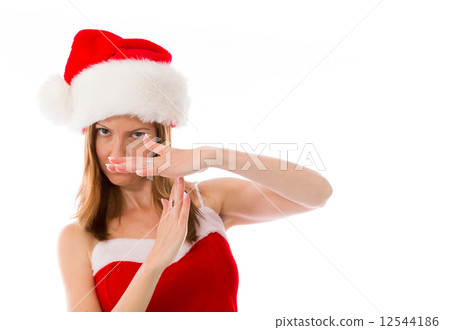 model isolated on plain background hand gesture break sign model isolated on plain background hand gesture break sign 12544186